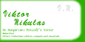 viktor mikulas business card